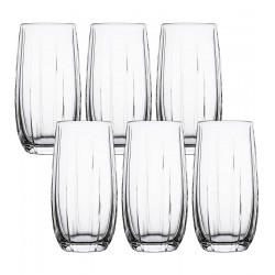 Jogo 6 Copos 380ml Linka Em Vidro Pasabahce